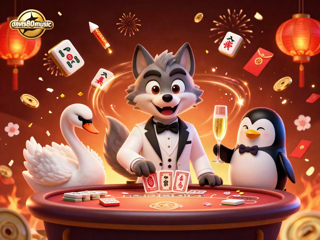 Join the excitement at davis80smusic with a lively baccarat scene featuring animated characters!