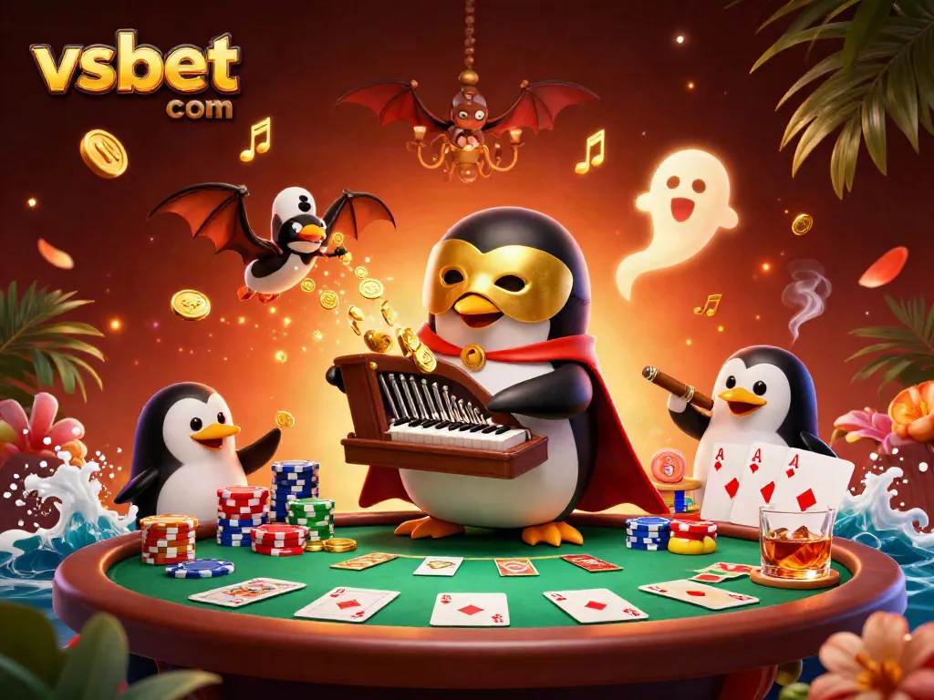 Experience excitement at vsbet com with our vibrant casino scene featuring animated characters and rich gaming elements.