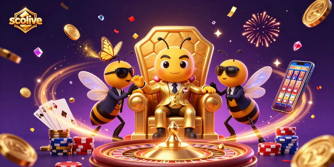 Socolive offers a vibrant casino experience with a buzzing bumblebee mob boss and golden wins.