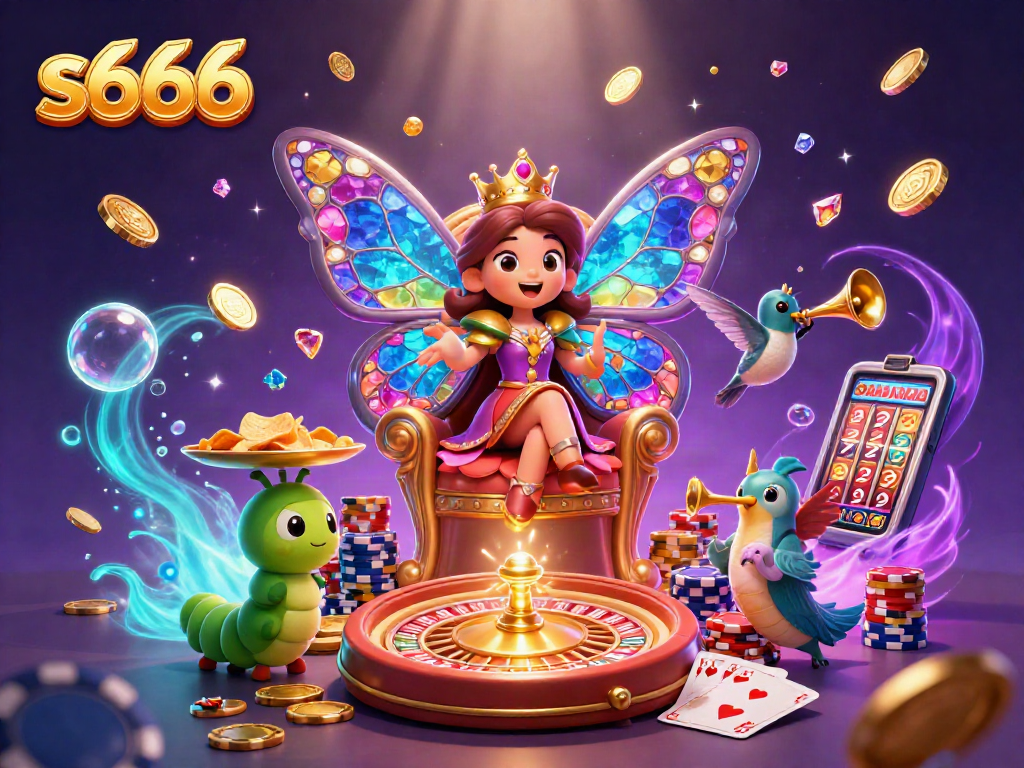 Experience thrilling gaming at s666 with colorful character scenes, vibrant casino elements, and rich illustrations.