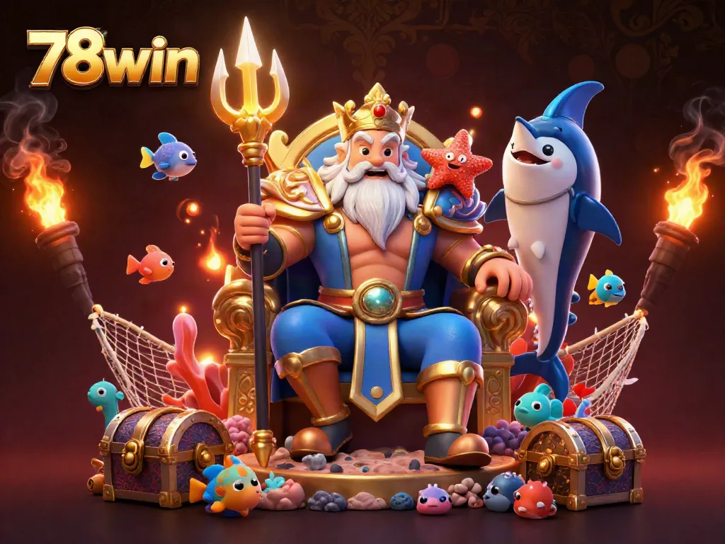 Experience dynamic sea action and rewards with 78win's underwater fishing gaming scene.