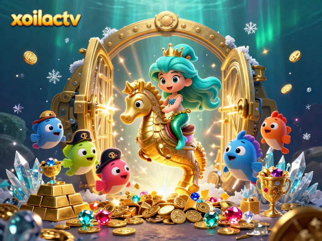 Immerse yourself in the enchanting world of xoilactv, where colorful sea creatures and treasure abound.