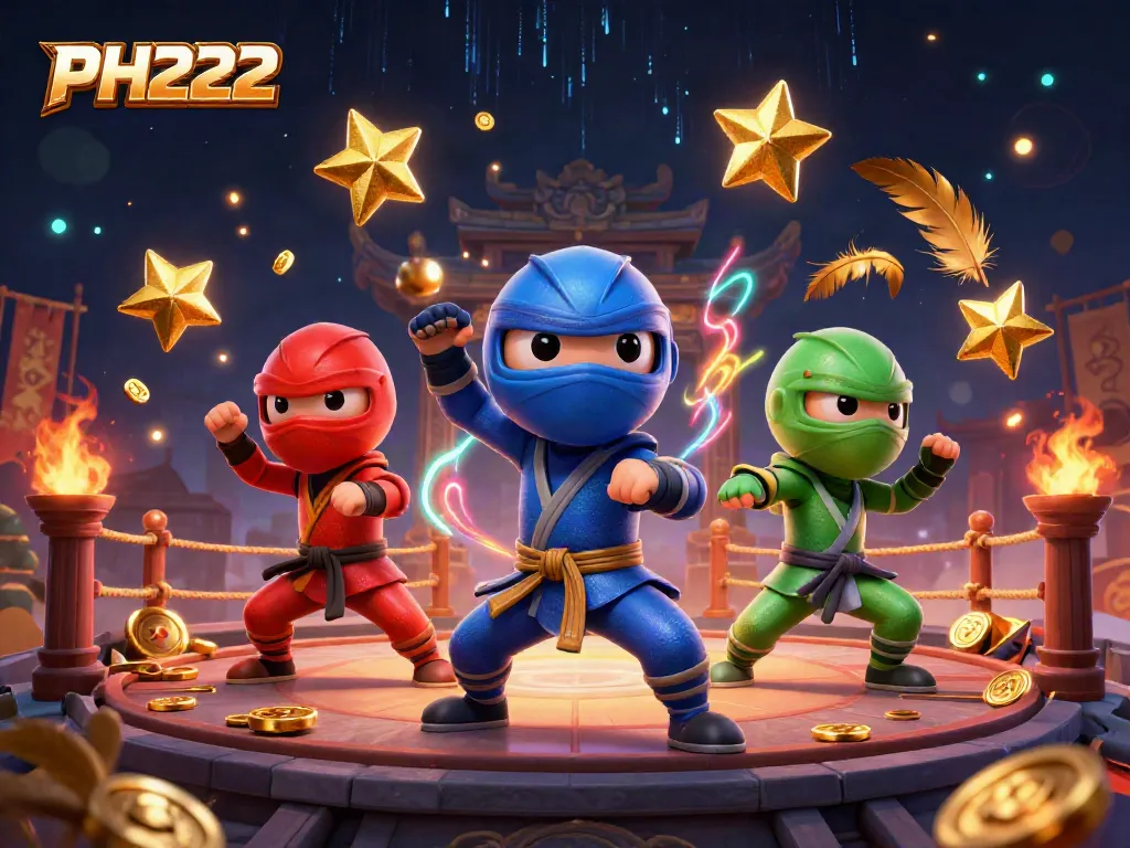 Experience thrilling action with the PH222 chameleon team performing in a colorful casino scene.