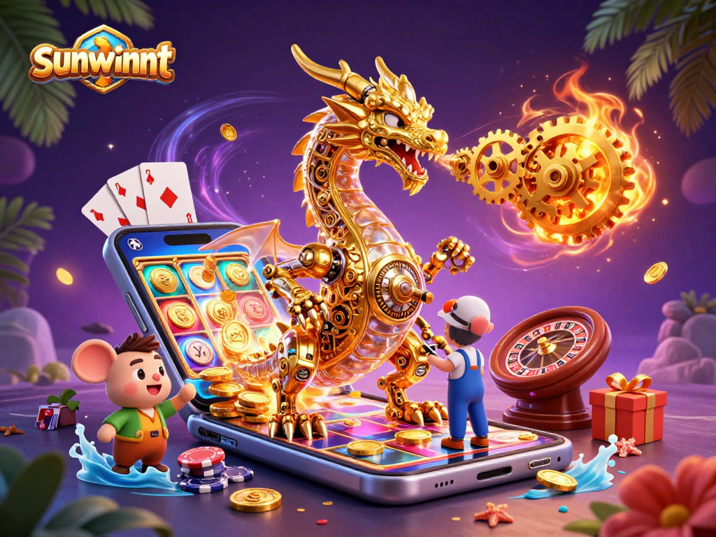 Experience thrilling gameplay with sunwinnt's golden dragon and vibrant casino elements.