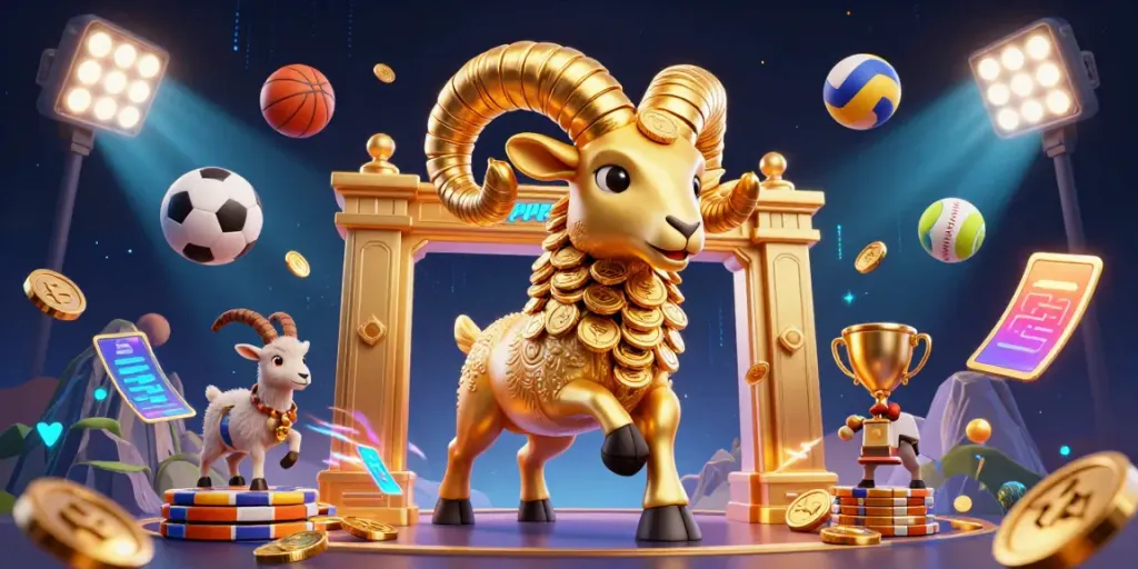 Experience thrilling action as the golden ram charges at the golden gate with sports elements in the vibrant scene of ufabethsr com.