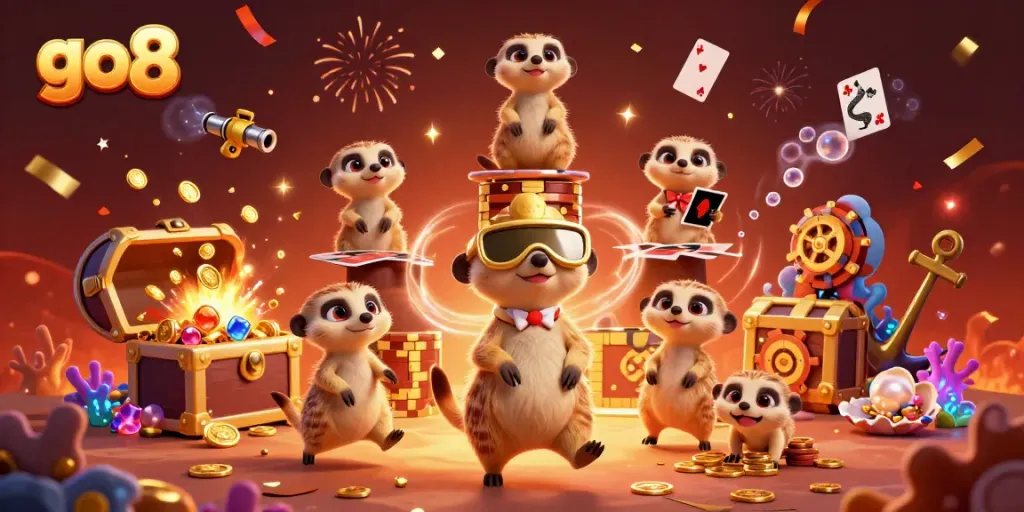 Experience the excitement of go8, where meerkats run a vibrant casino with treasures and games galore.