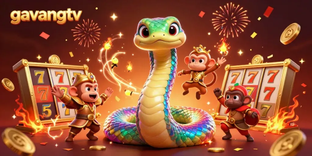 Engage in the vibrant energy of gavangtv's thrilling casino experience with a colorful scene.