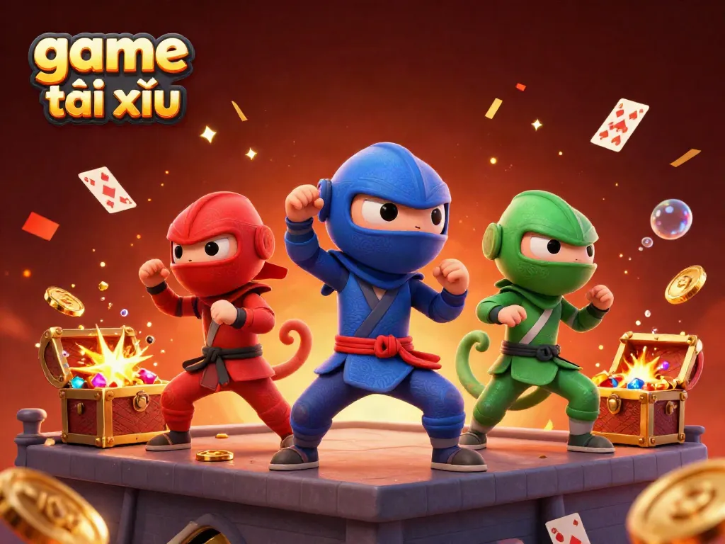 Experience the excitement of game tài xỉu with dynamic 3D chameleons showcasing thrilling betting strategies.