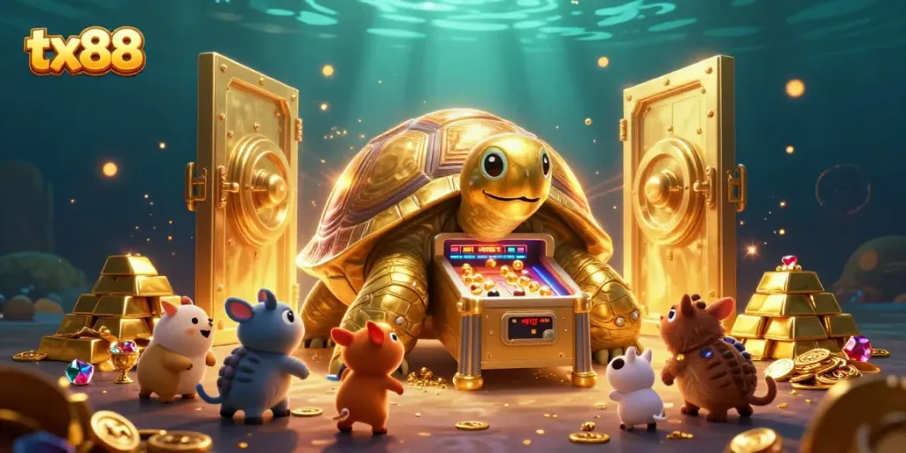 Experience thrilling wins at tx88 with a dynamic golden tortoise pinball and treasures galore!