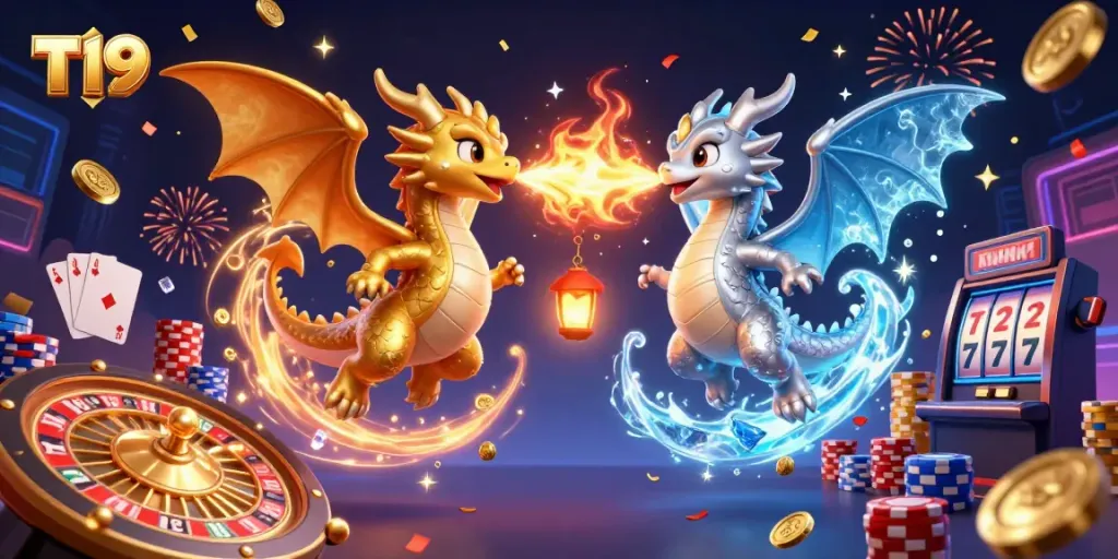 Engage with T19's dynamic gaming experience through thrilling dragons and casino elements.