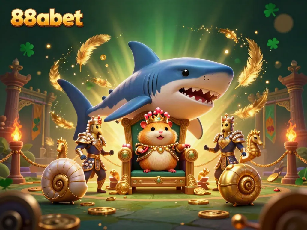 Engage with the thrilling 88abet world featuring a golden hamster king and royal sea characters.