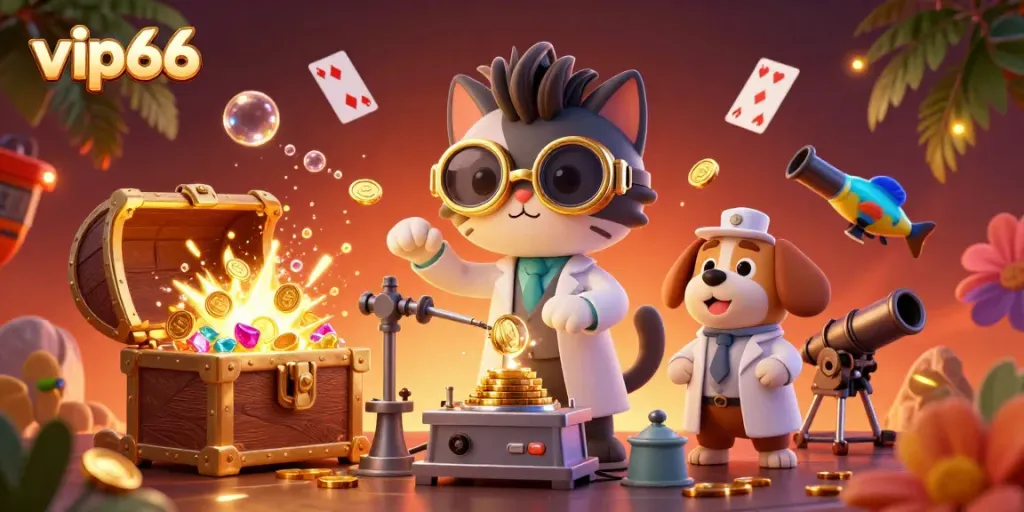 Experience thrilling play at vip66 with dynamic characters and vibrant casino elements.