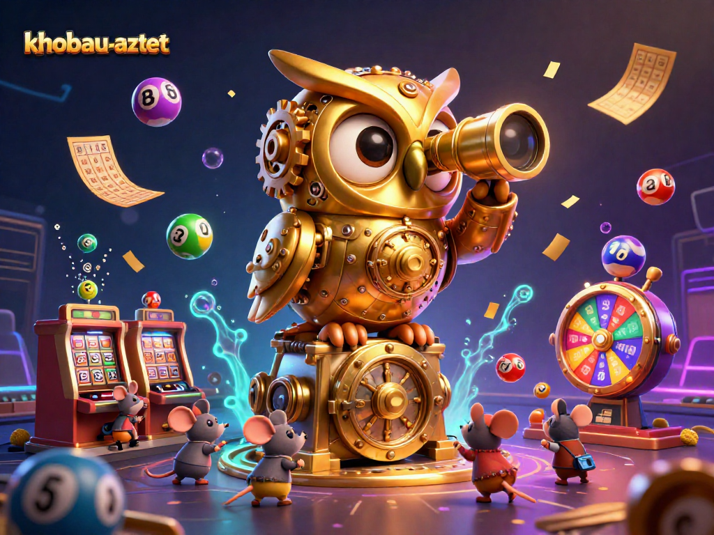 Engage with khobau-aztec and discover an exciting casino scene filled with colorful lottery elements.