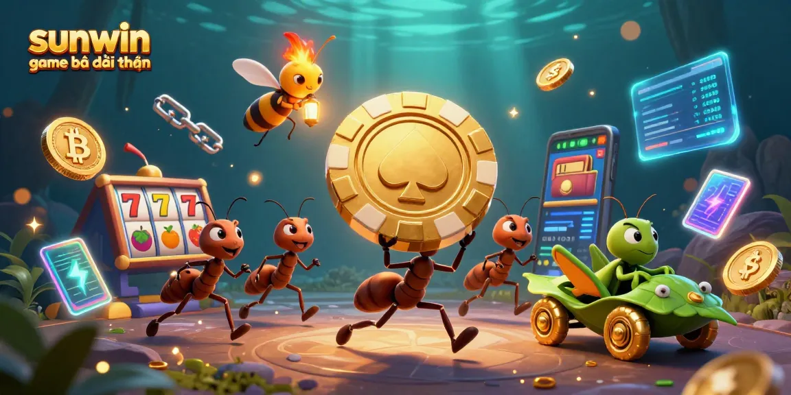 Experience thrilling moments with sunwin game bài đổi thưởng amidst vibrant casino elements.