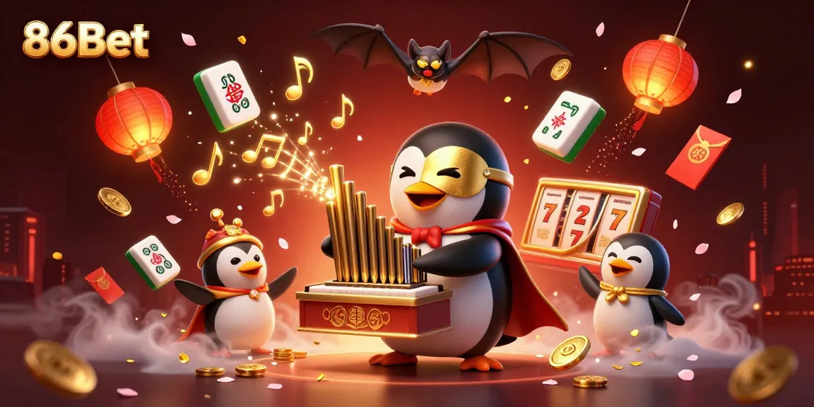 Win big at 86Bet with an exciting 3D casino scene full of vibrant gaming elements.