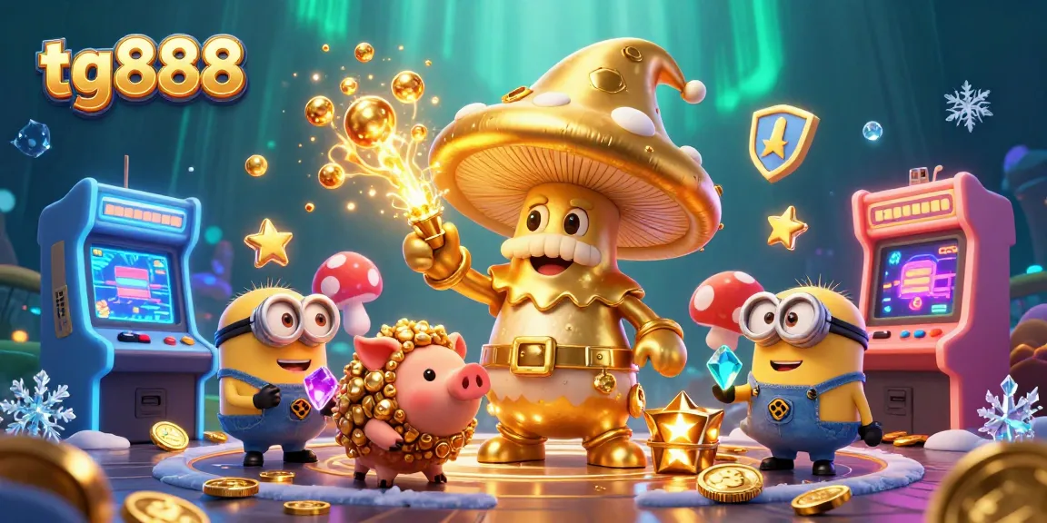 Engage with tg888's thrilling online gaming experience featuring a magical scene with treasures and vibrant casino elements.