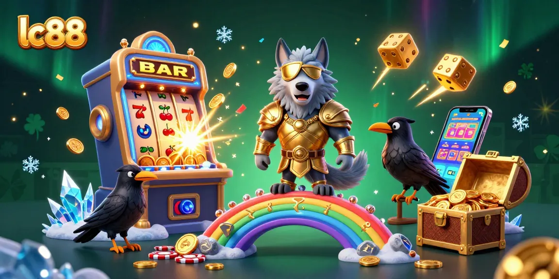 Experience the thrill of winning at lc88 with a vibrant 3D casino scene full of action and excitement.