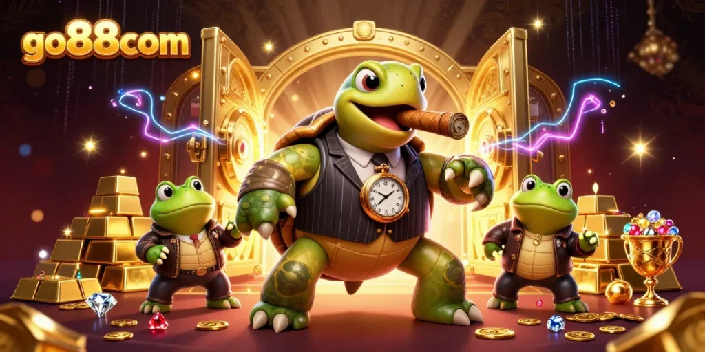 Engage in thrilling action at go88com with vibrant 3D illustrations featuring dramatic casino elements.