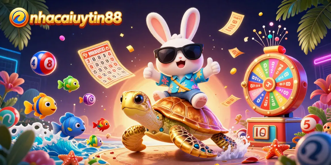 Join the excitement at nhacaiuytin88 with colorful prizes and vibrant scenes of fun and gambling.