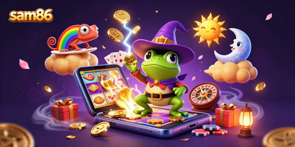 Experience thrilling wins with sam86 as the weather wizard frog conjures a storm of gold coins!