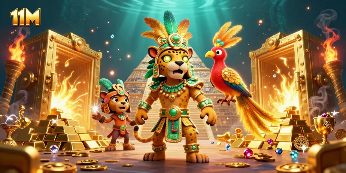 Experience thrilling gameplay with 11M treasures and dynamic casino elements in vibrant detail.
