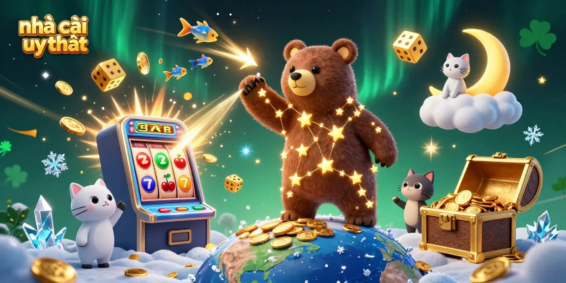Experience the thrill of nhà cái uy tín with our vibrant 3D casino illustration featuring the excitement of jackpot winning.