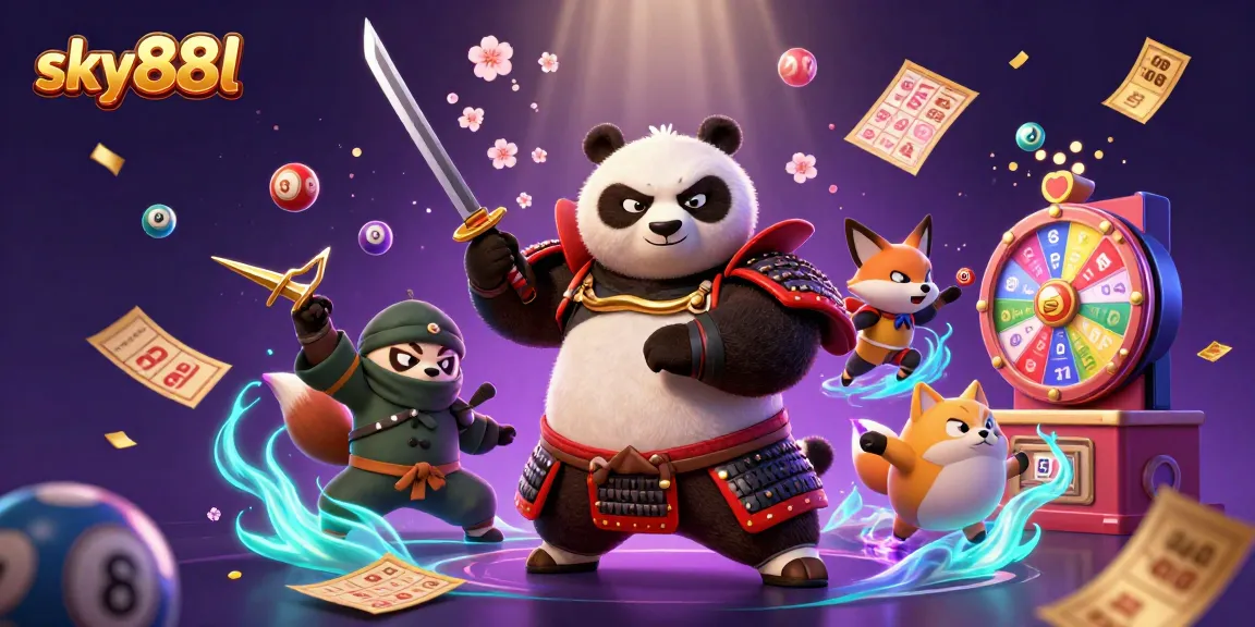 sky88l showcases an exciting online gaming scene with vibrant characters and magical energy.