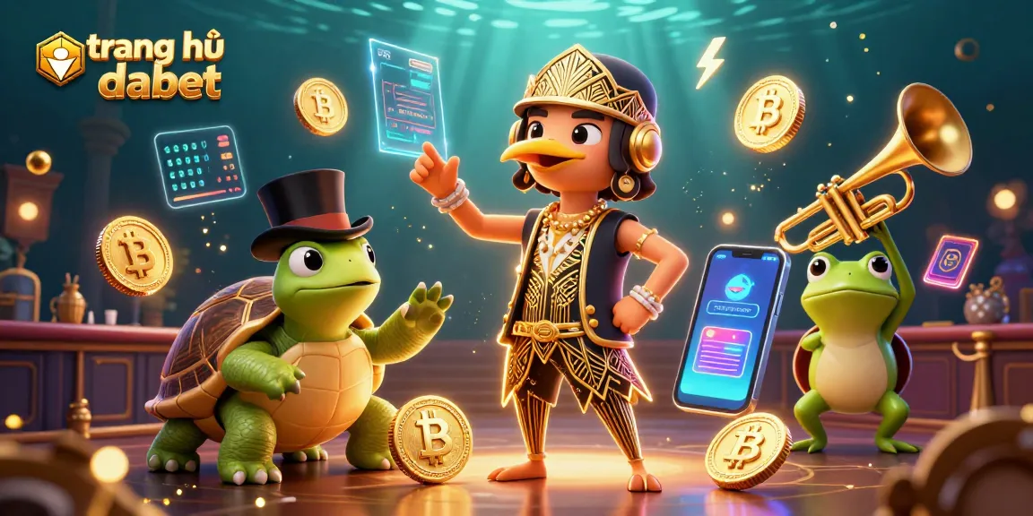 Experience the vibrant action at trang chủ dabet with animated casino characters and crypto elements.