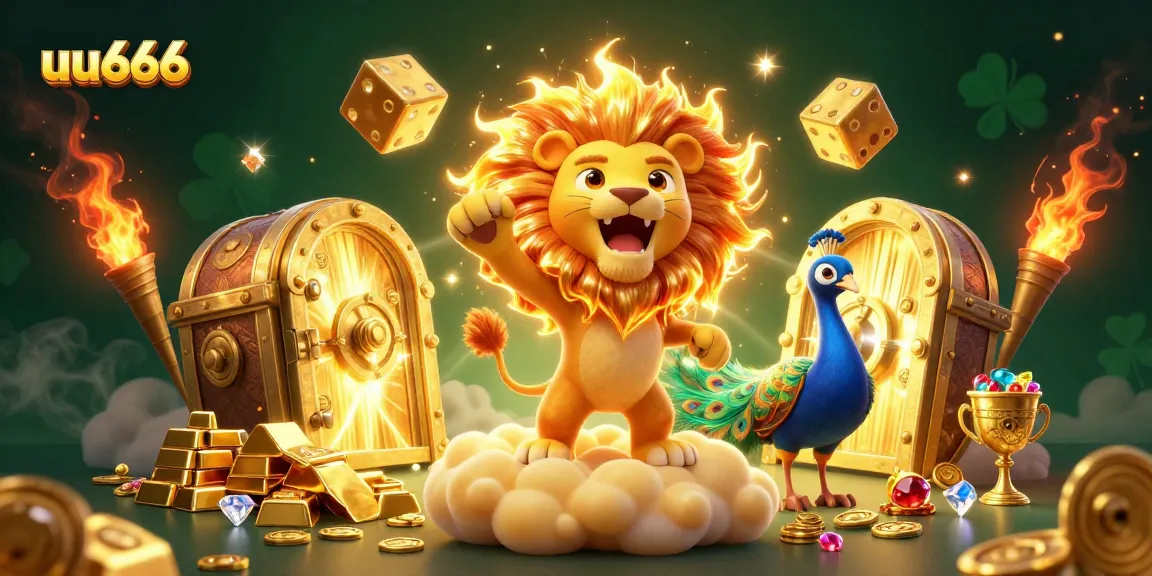 Experience thrilling wins with uu666 in a vibrant casino scene filled with treasures.