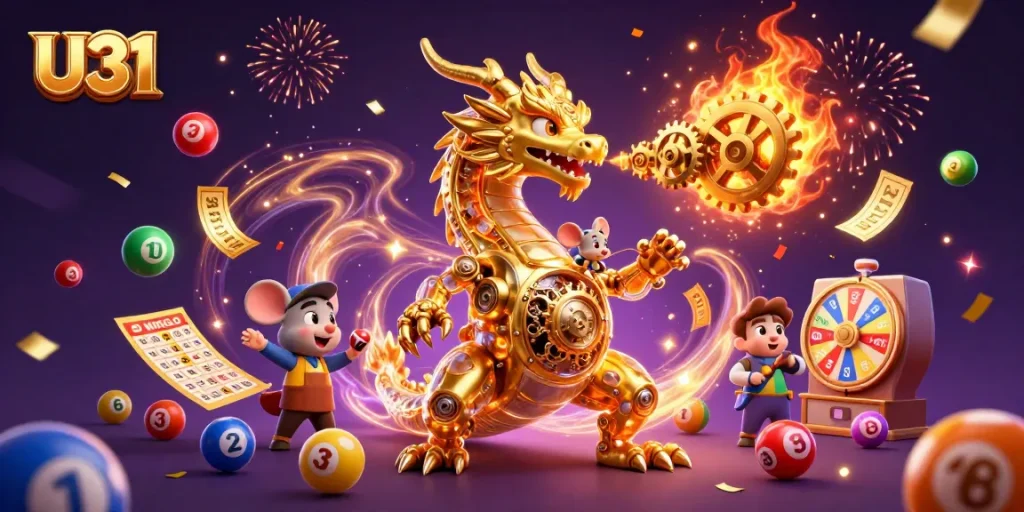 Join U31 to experience thrilling gaming with golden tickets and vibrant prizes raining down!