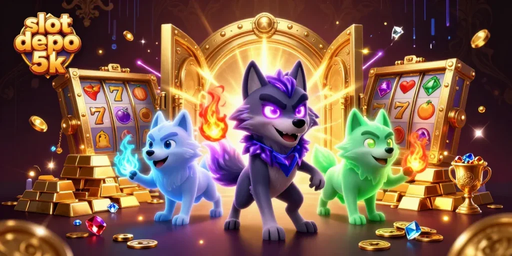 Engage with slot depo 5k and discover colorful slot reels, bonuses, and jackpots through exciting illustrations.