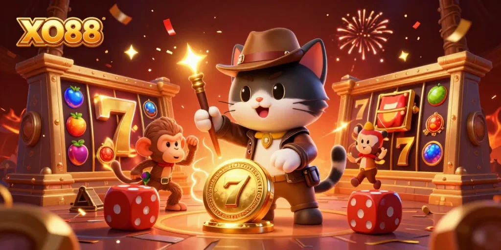 Play slots with exciting features at XO88 among treasures and stunning visuals.