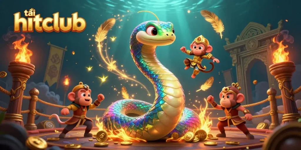 Experience the thrill of gameplay and rewards at tải hitclub with a vibrant casino scene.